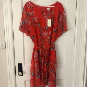 Flowy Orange A New Day waist-tie Dress